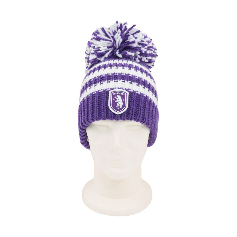 Beerschot Wintermuts met grote pompom - Beerschot Logo