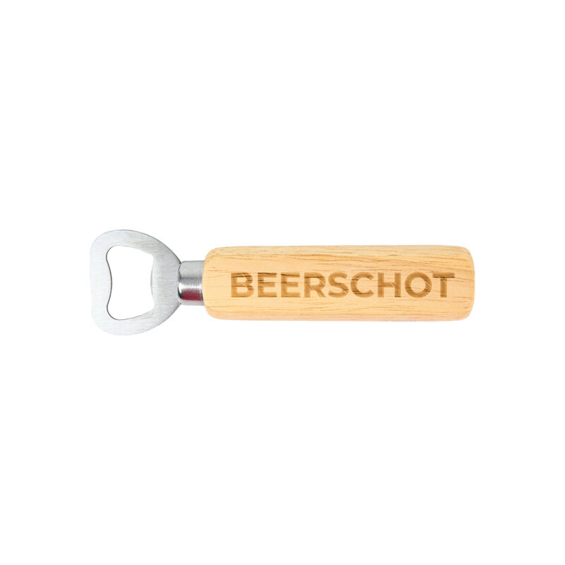 Beershot Beerschot Bottle Opener with Wooden Handle