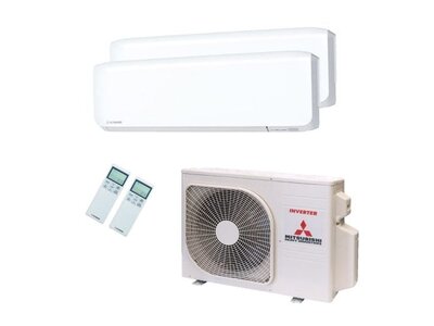 Mitsubishi Heavy  Mitsubishi Heavy SCM45 met 2x SRK25 ZS-WF - Multi Split Airco