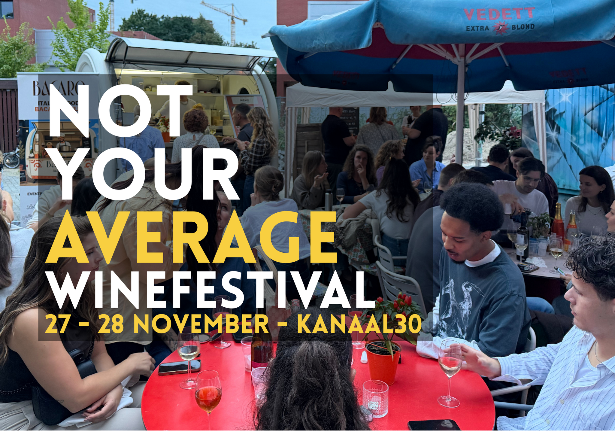 Not Your Average Winefestival, oogstfeest editie bij Kanaal30 in Utrecht