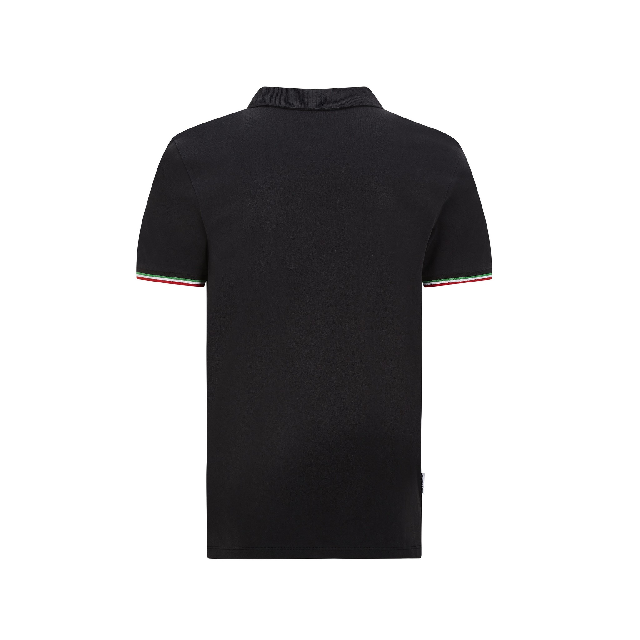 'Mens' Ferrari Italian Flag Polo - Black