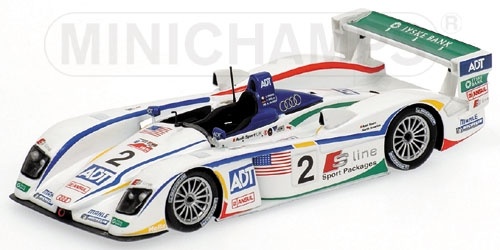 Schaalmodel 1:43 Audi R8 #2 Le Mans 2005 Minichamps