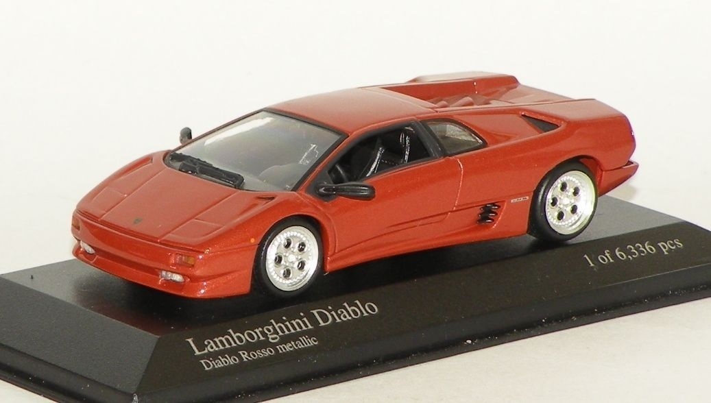 Schaalmodel 1:43 Lamborghini Diablo, Diablo Rosso Minichamps