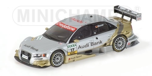 Schaalmodel 1:43 Audi A4 DTM 2007 #17 M. Werner Minichamps