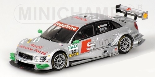 Schaalmodel 1:43 Audi A4 DTM 2004 #22 R. Capello Minichamps