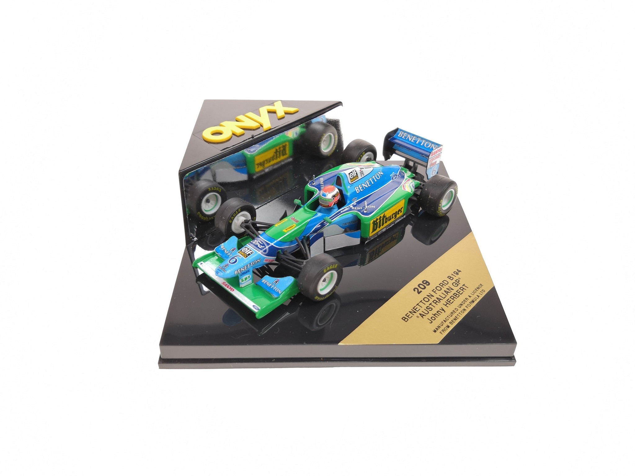 Schaalmodel 1:43 Benetton Ford B194 #6 Johnny Herbert "Australian GP" Onyx