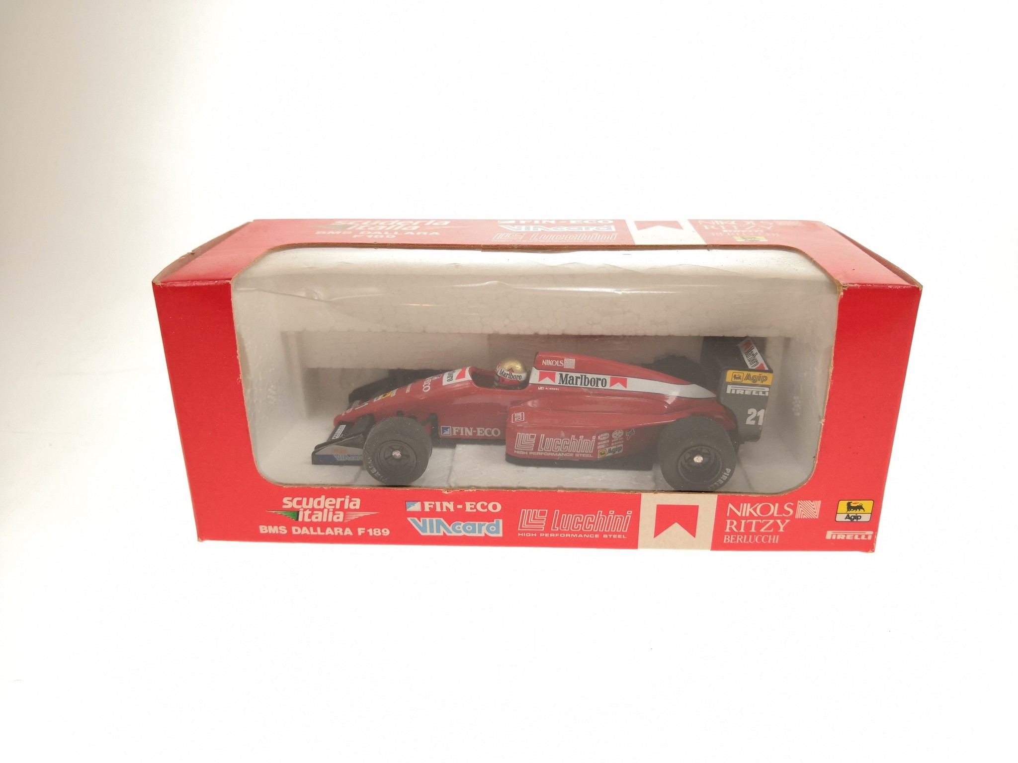 Schaalmodel 1:43 BMS Dallara F189 #21 Alex Caffi Onyx