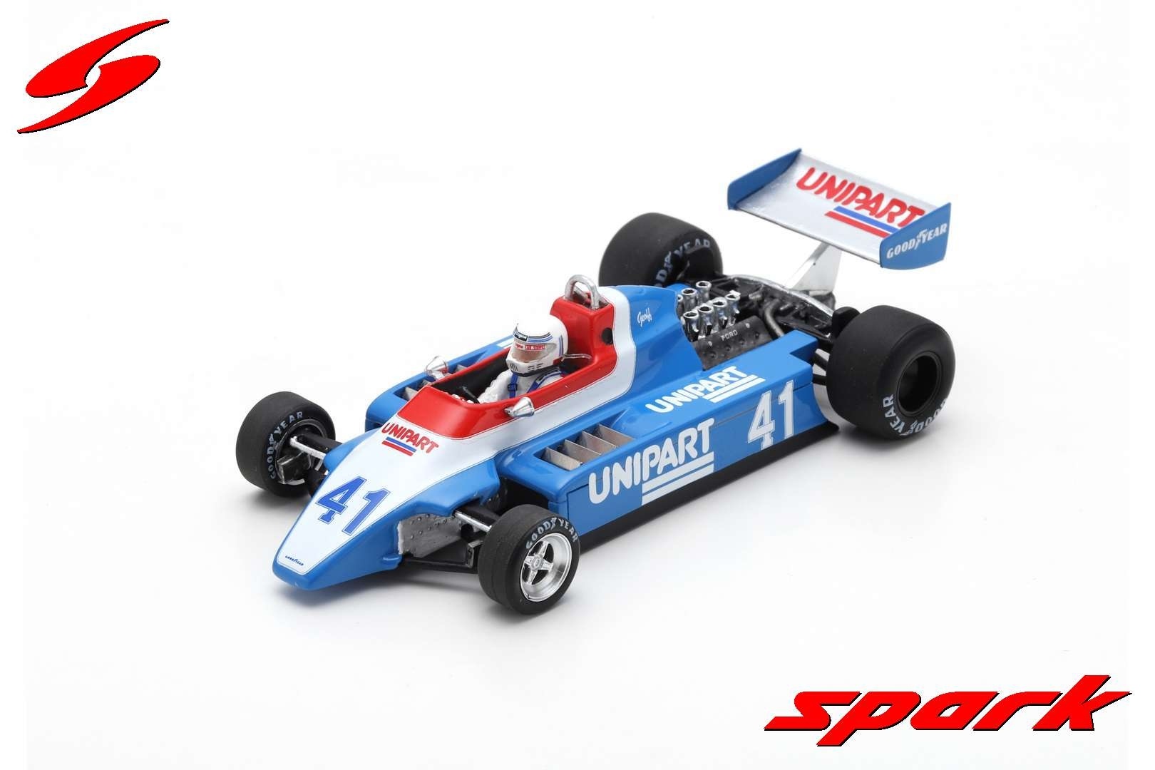 Schaalmodel 1:43 Ensign N180, Dutch GP 1980, #41 Geoff Lees Spark