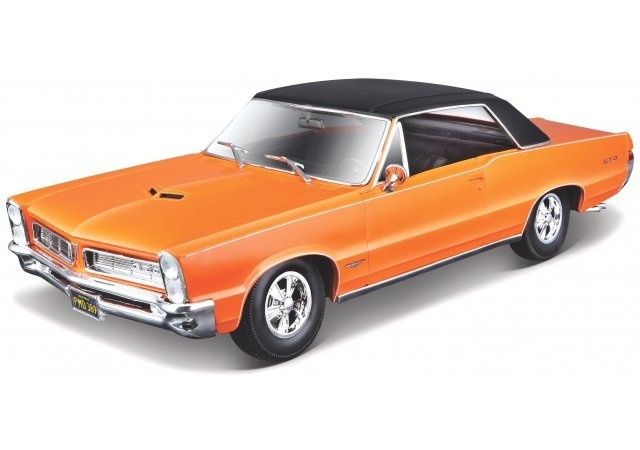 Schaalmodel 1:18 Pontiac GTO Hurst 1965 Oranje Maisto