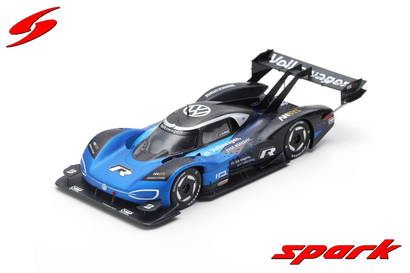 Schaalmodel 1:43 Volkswagen ID. R Goodwood Record 2019 Romain Dumas Spark