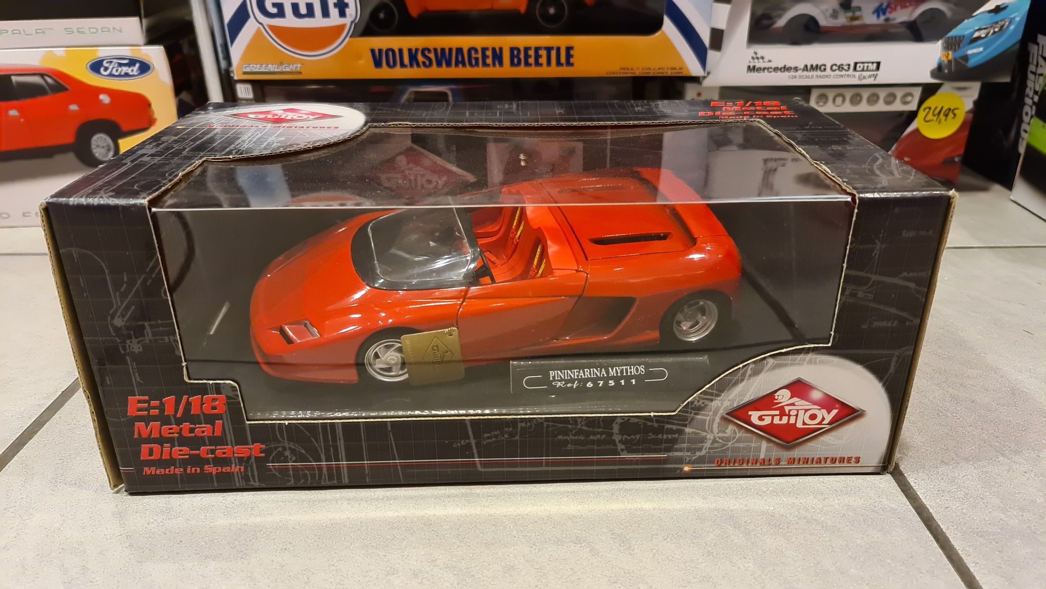 Schaalmodel 1:18 Ferrari Pininfarina Mythos Rood Guiloy