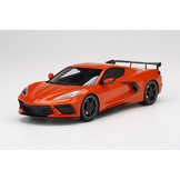 Modellauto 1:18 Chevrolet Corvette C8 2020 Orange High Wing TopSpeed Models