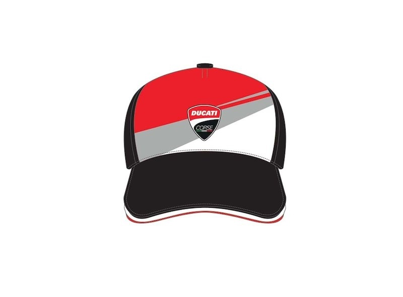 Ducati Badge Patch Tricolor Front Baseball Cap Schwarz