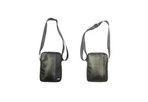 BMW Tablet Bag Leather Carbon Effect & Blue Stripe