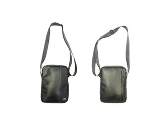 BMW Tablet Bag Leather Carbon Effect & Blue Stripe