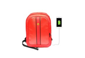 Scuderia Ferrari Backpack With USB Connector Rood