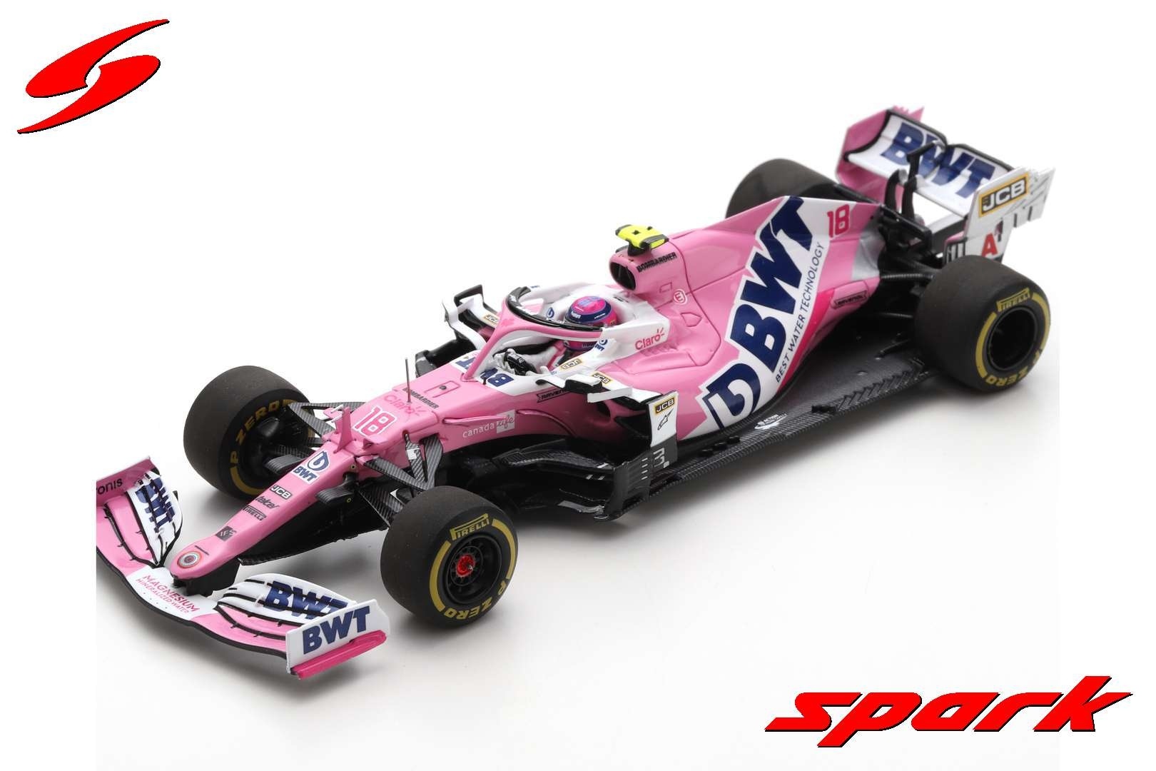 Scalemodel 1:43 BWT Racing Point RP20 #18 Lance Stroll 7th Styrian GP 2020 Spark