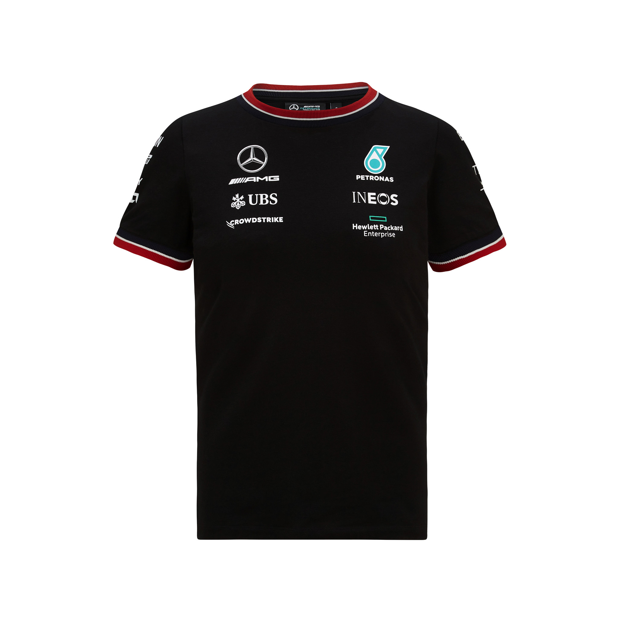 Kids Mercedes AMG Petronas Motorsport 2021 Tee Zwart