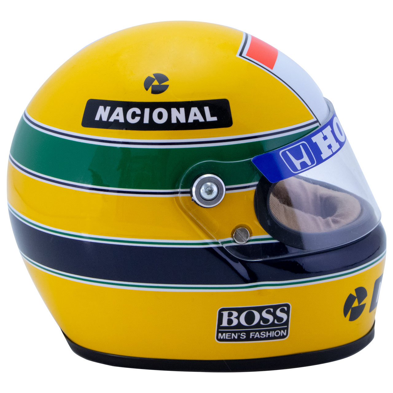 Schaalmodel 1:2 Mini helm Ayrton Senna 1988