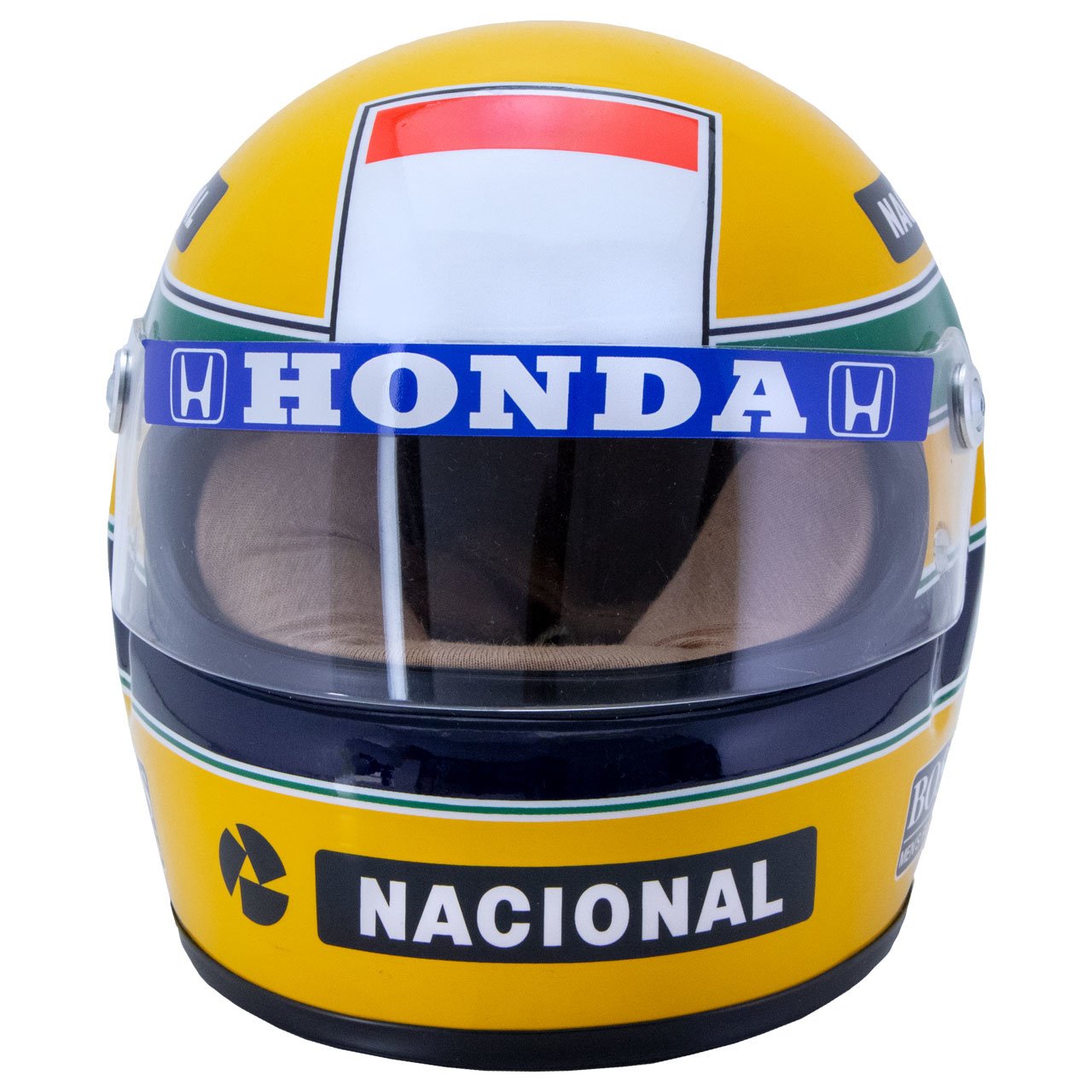 Schaalmodel 1:2 Mini helm Ayrton Senna 1988
