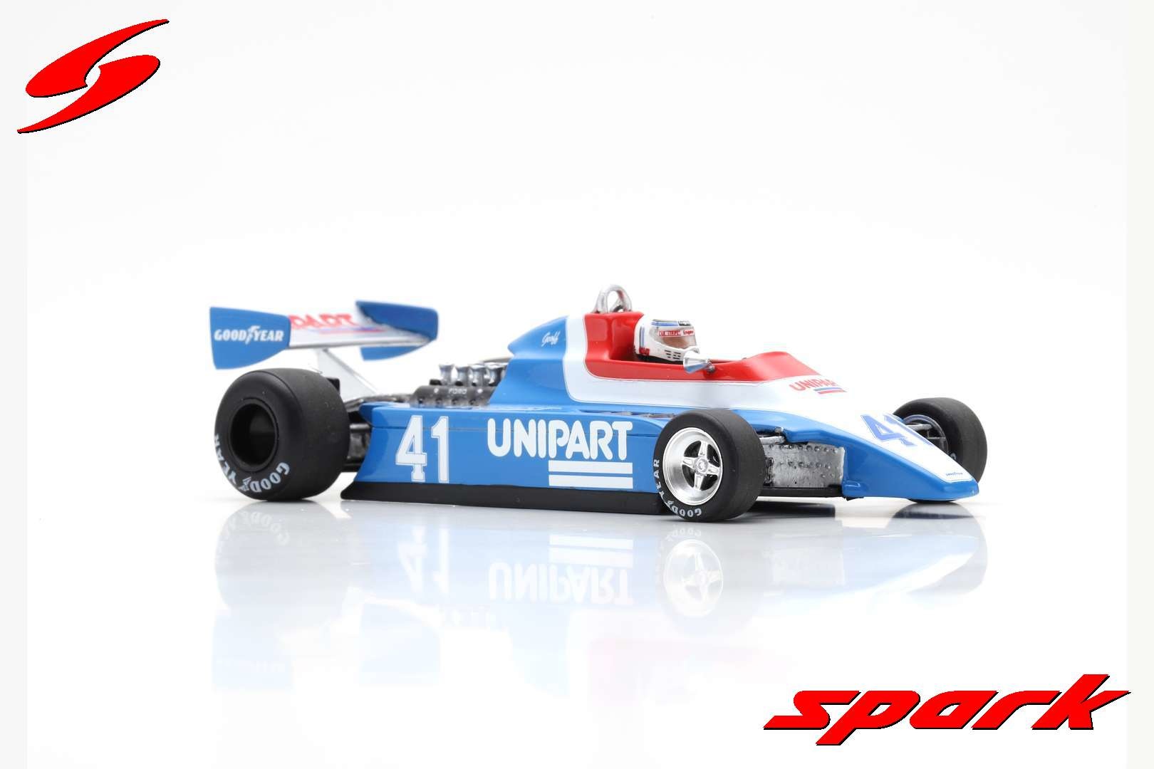 Schaalmodel 1:43 Ensign N180, Dutch GP 1980, #41 Geoff Lees Spark