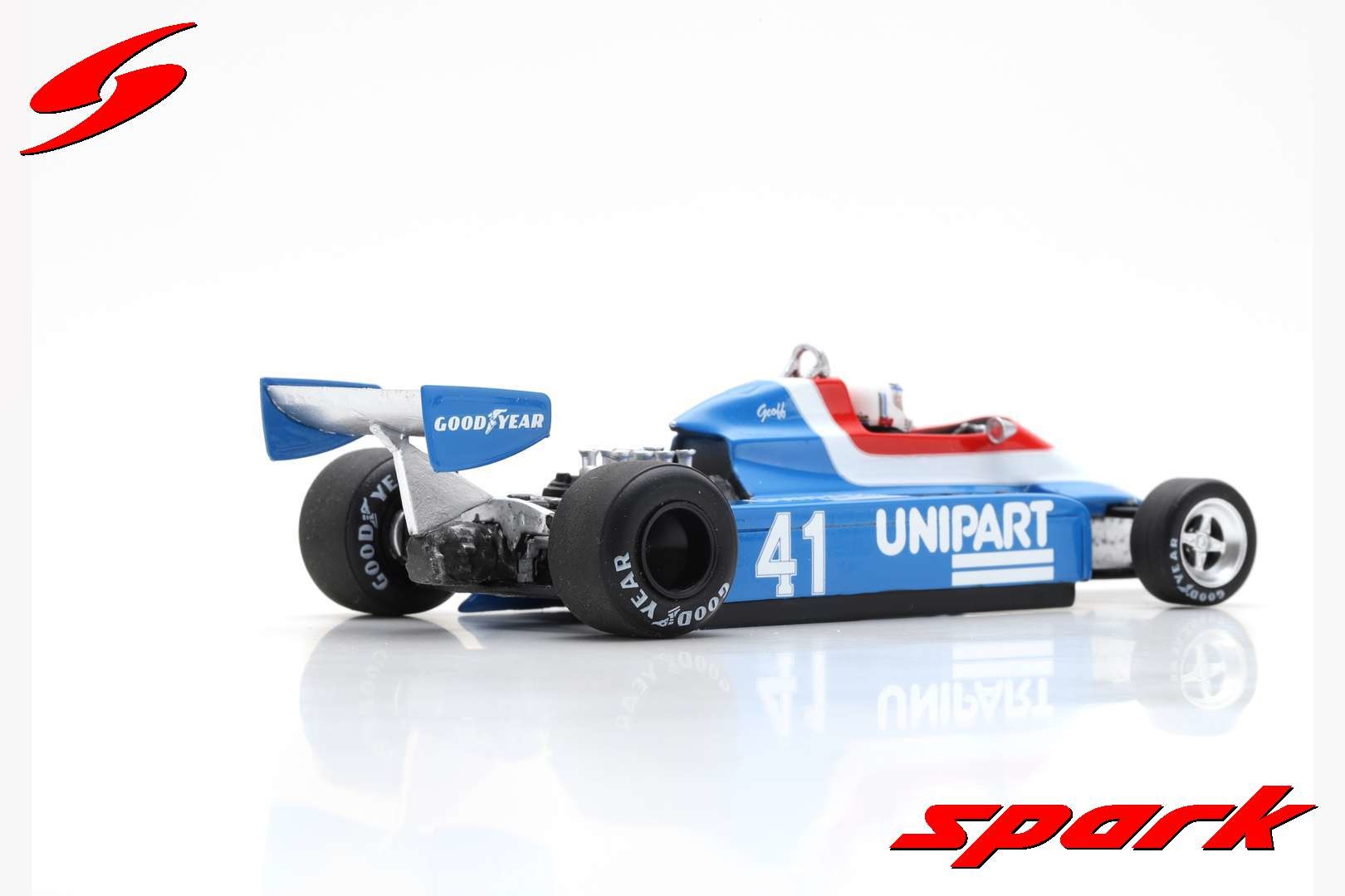 Schaalmodel 1:43 Ensign N180, Dutch GP 1980, #41 Geoff Lees Spark