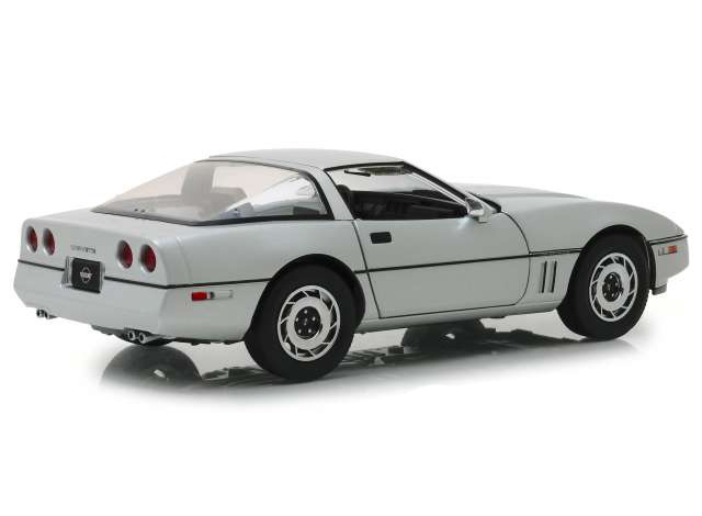 Schaalmodel 1:18 Chevrolet Corvette C4 1984 "Vintage Ad Cars" Zilver GreenLight