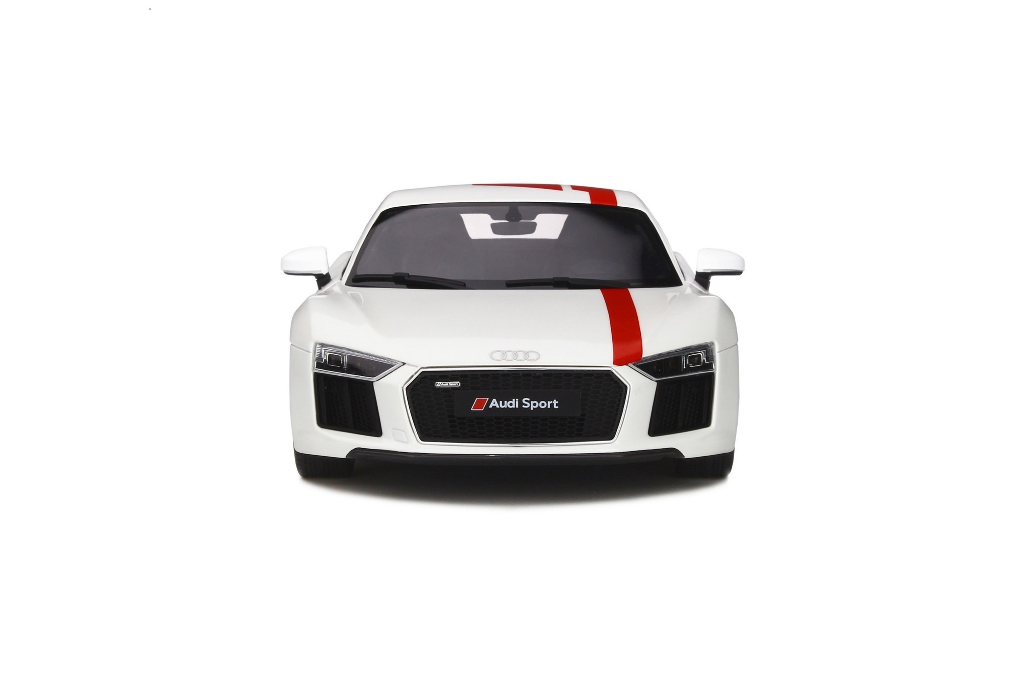 Schaalmodel 1:18 Audi R8 RWS white & red stripe GT Spirit