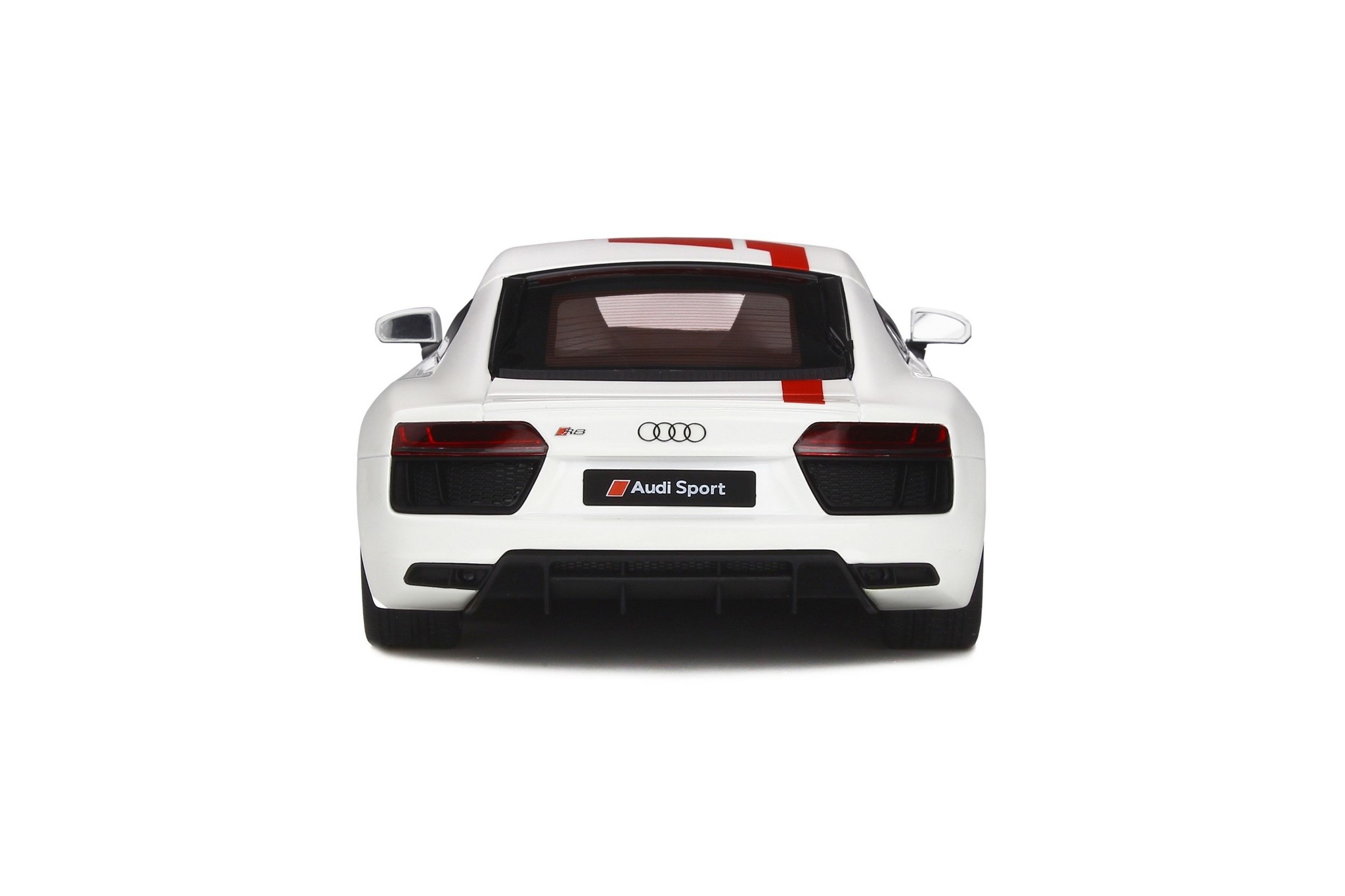Schaalmodel 1:18 Audi R8 RWS white & red stripe GT Spirit