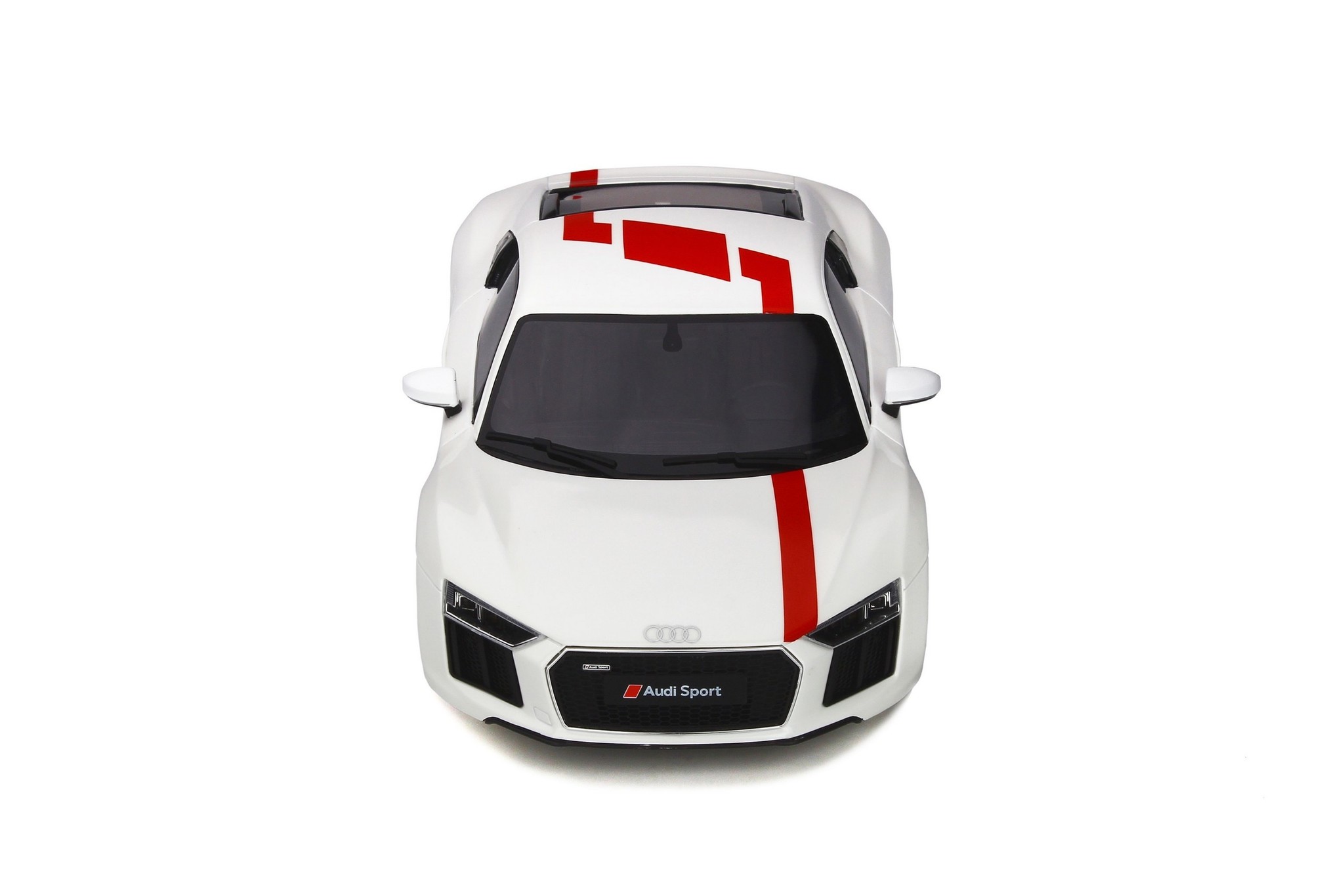 Schaalmodel 1:18 Audi R8 RWS white & red stripe GT Spirit