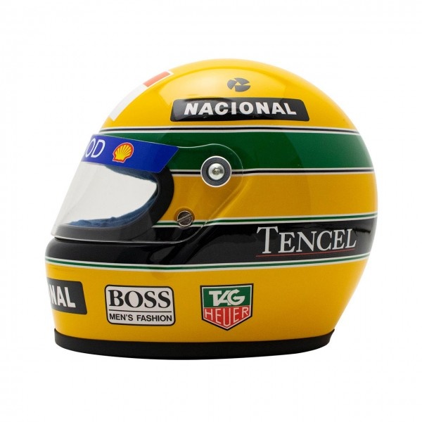 MT Targo S Full Face Motorcycle Helmet – Diogo Moreira Moto2 Ayrton Senna Tribute – Orange, Gloss