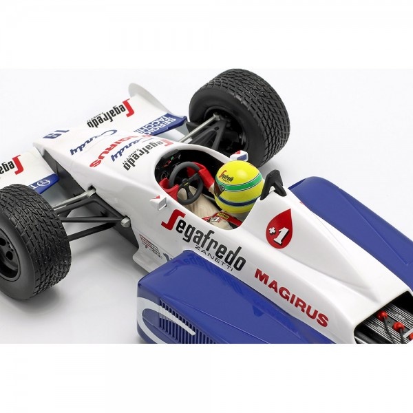 Schaalmodel 1:18 Toleman Hart TG184 #19 Ayrton Senna, Monaco GP 1984 Minichamps