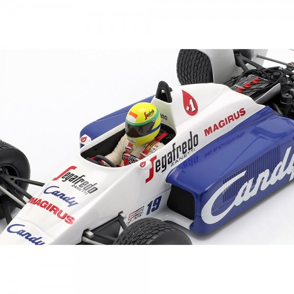 Schaalmodel 1:18 Toleman Hart TG184 #19 Ayrton Senna, Monaco GP 1984 Minichamps