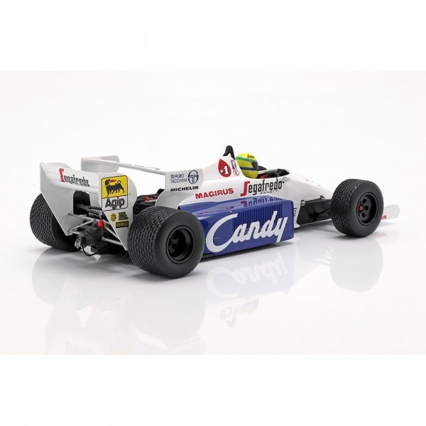Schaalmodel 1:18 Toleman Hart TG184 #19 Ayrton Senna, Monaco GP 1984 Minichamps