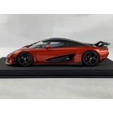 Schaalmodel 1:18 Koenigsegg Regera Ghost Package Candy Apple Red & Carbon FrontiArt