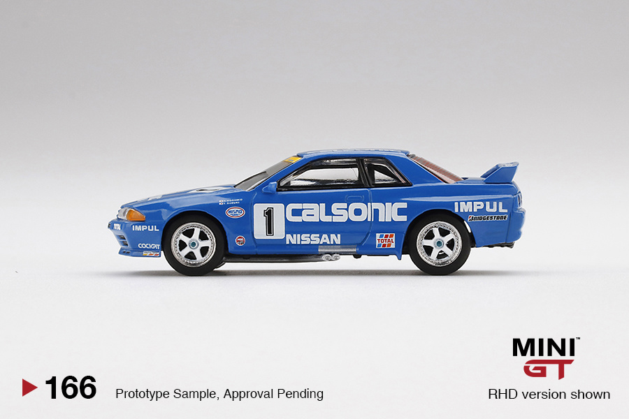 Schaalmodel 1:64 1991 Nissan Skyline GT-R R32 Gr A #1 "Calsonic" Japan Touringcar Championship Mini GT