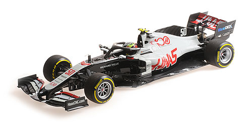 Schaalmodel 1:18 Haas F1 Team VF-20 #50 Mick Schumacher 'Free Practice 1 Abu Dhabi Grand Prix 2020' Minichamps
