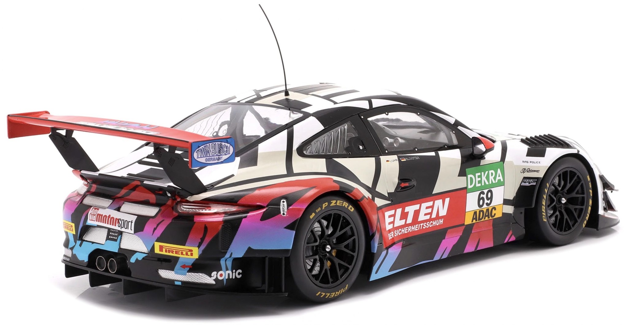 1:18 Porsche 911 (991) GT3 R #69 Iron Force by Ring Police IXO