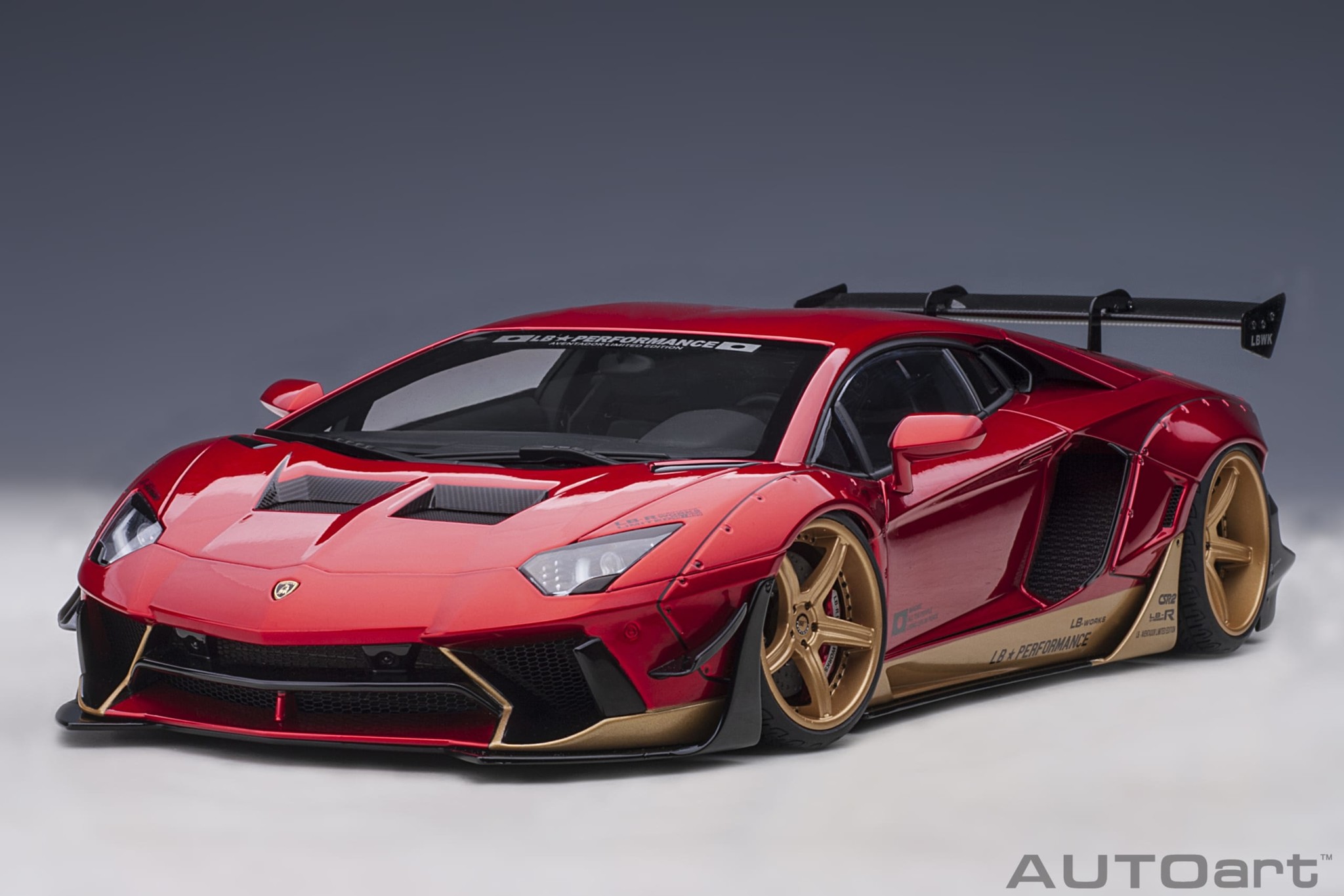 1:18 Lamborghini Aventador Liberty Walk Limited Edition Hyper Red & Gold