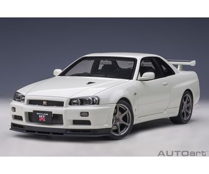 AUTOart1/18 日産スカイライン GT-R R34 V-spec 1:18 Nissan Skyline GT-R (R34) V-Spec II White - Pole Position
