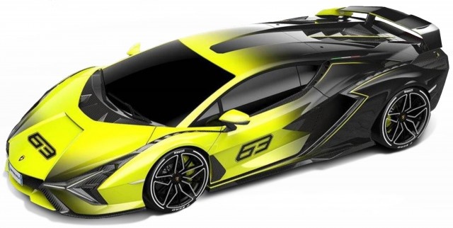 1:18 Lamborghini Sián FKP 37 Black/Yellow Fade Bburago