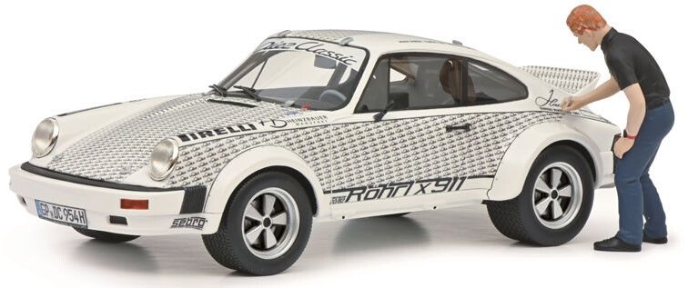1:18 Porsche 911 Röhrl x911 met figuur Schuco