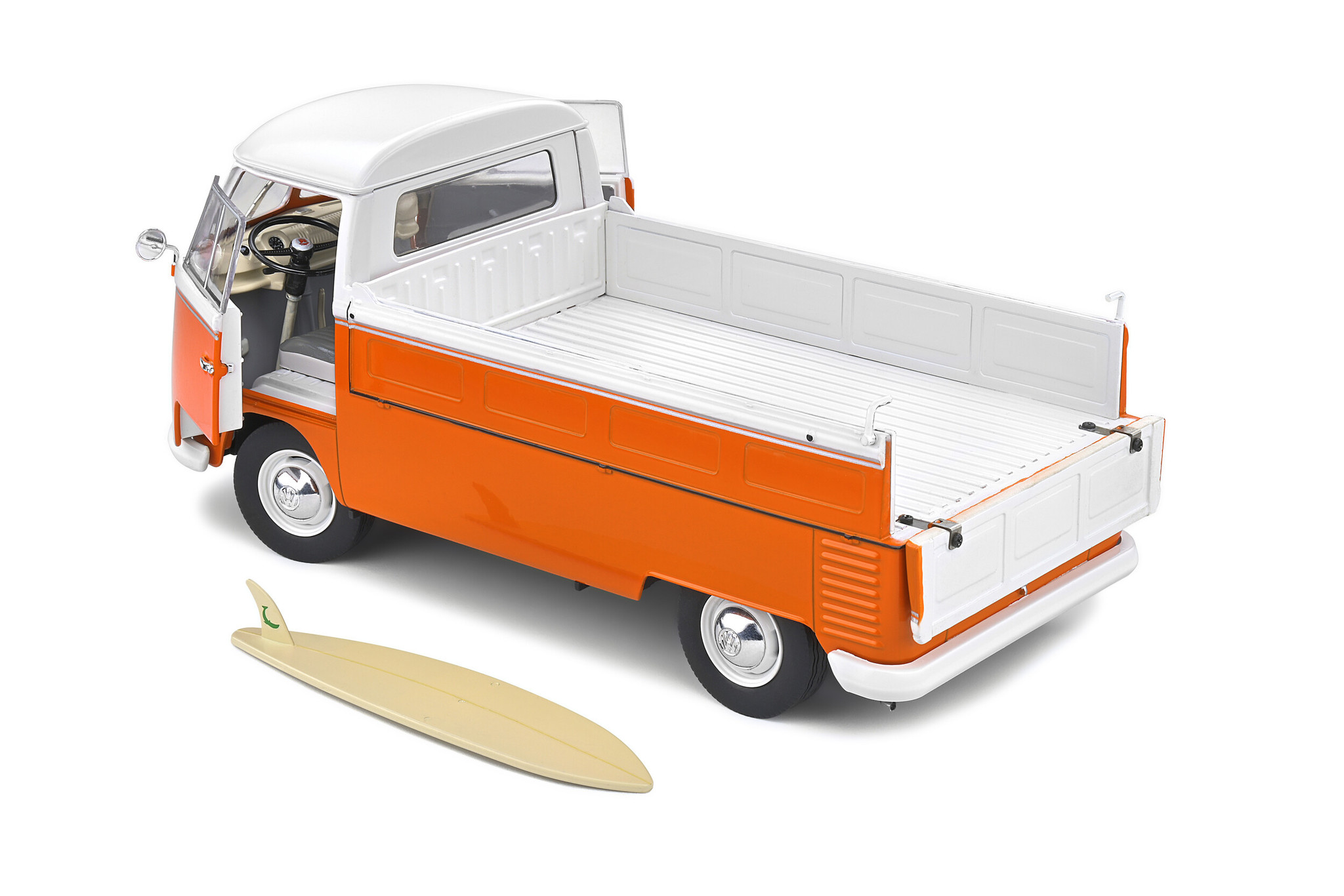 1:18 Volkswagen T1 Pick Up 1950 Orange - Weiß Solido
