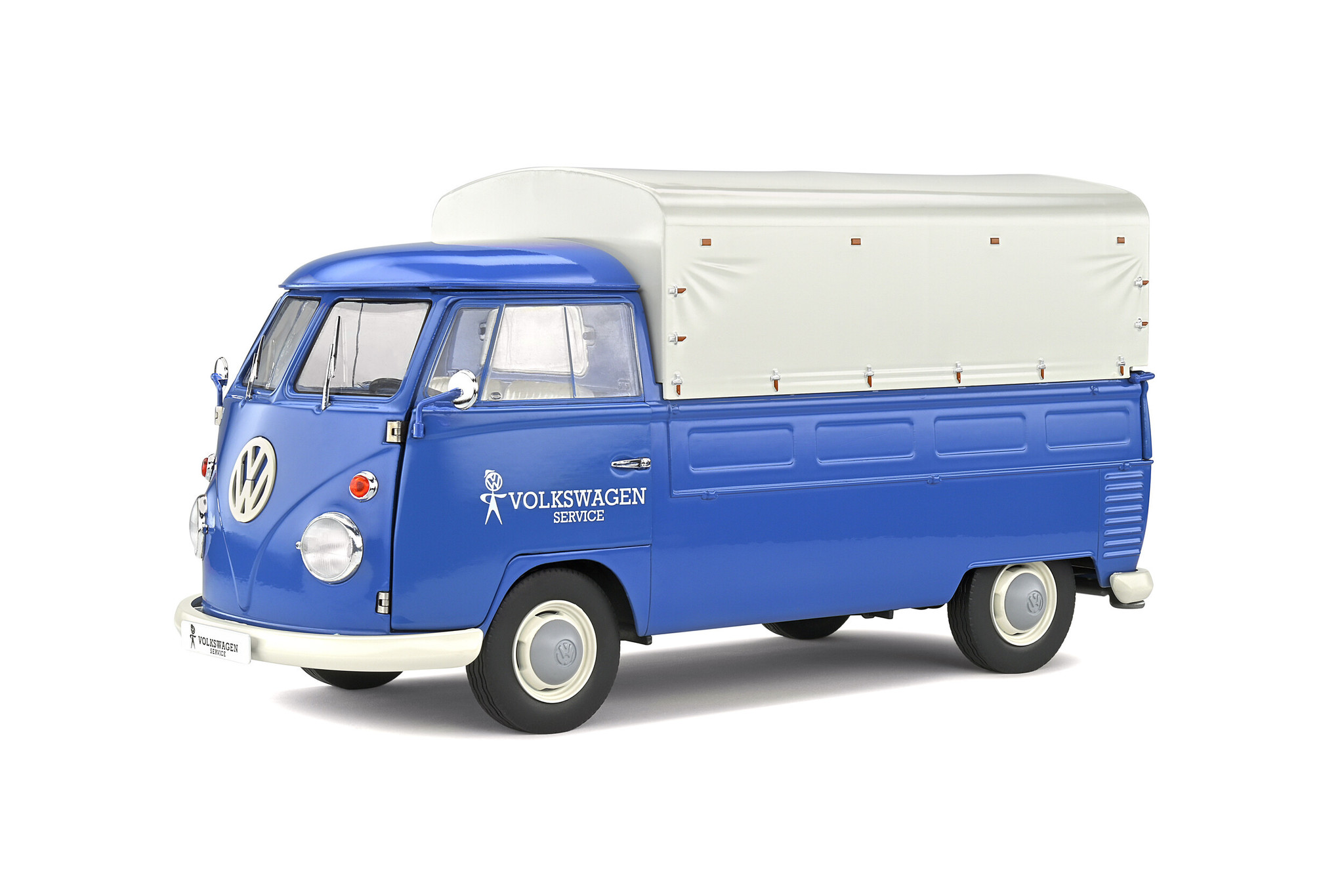 1:18 Volkswagen T1 Pick Up 'Service' 1950 Blauw Solido