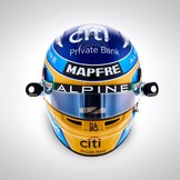 1:2 Helm Fernando Alonso Alpine F1 Team 2021 Bell Helmets