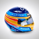 1:2 Helm Fernando Alonso Alpine F1 Team 2021 Bell Helmets