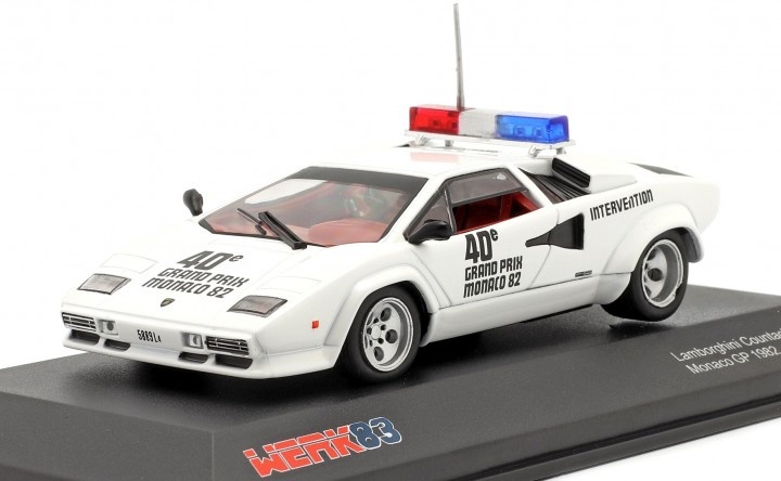 1:43 Lamborghini Countach Safetycar Monaco GP Formula 1 Welly