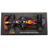 1:43 Red Bull Racing RB16 Max Verstappen Winner Abu Dhabi GP 2020, Bburago Signature
