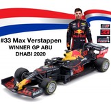 1:43 Red Bull Racing RB16 Max Verstappen Winner Abu Dhabi GP 2020 Bburago
