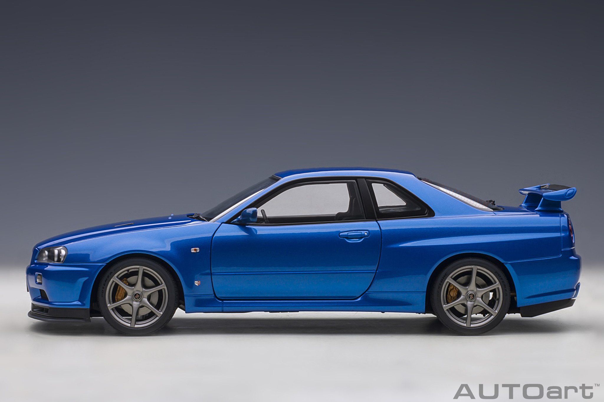 1:18 Nissan Skyline GT-R (R34) V-Spec II Bayside Blue Autoart